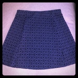 Zara blue pattern skirt